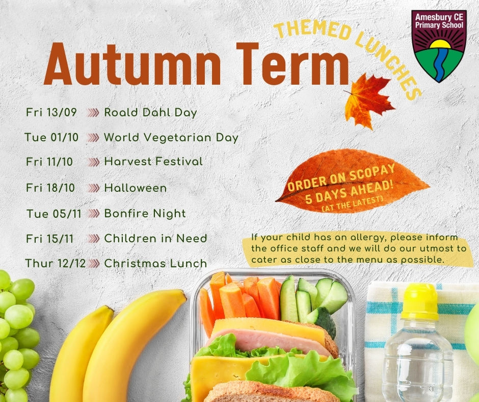 Themed Lunches Term 1